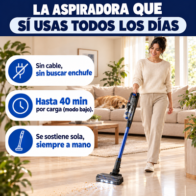 Petvia LumiSweep™ Aspira el pelo que no ves