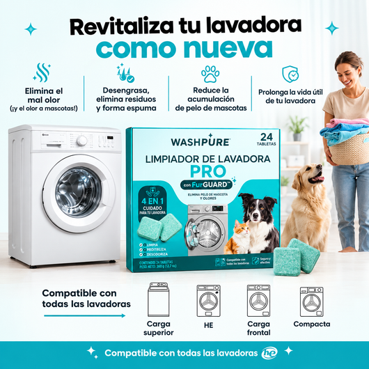 Petvia WashPure Adiós al pelo pegado en tu ropa y en el tambor