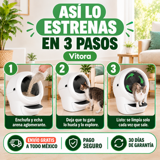 Vitora: el arenero que se limpia solo