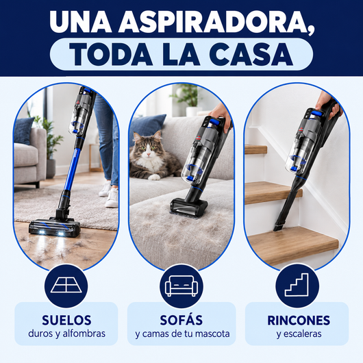 Petvia LumiSweep™ Aspira el pelo que no ves